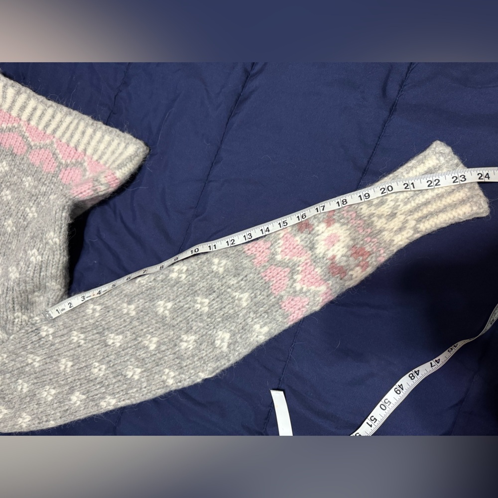 LoveShackFancy Rosie Pointelle Grey/GrayAlpaca Wool Pullover Sweater (S) - Picture 10 of 10
